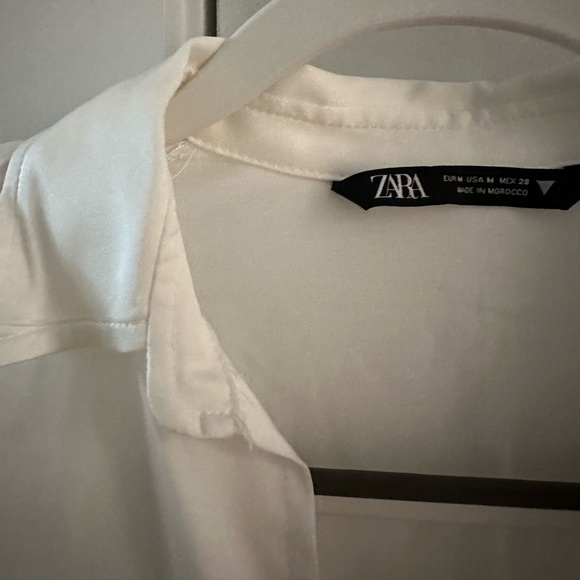 Zara silk cropped button down - Picture 2 of 3